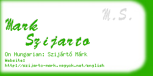 mark szijarto business card